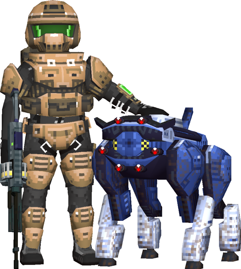 Mars Tactics mercenaries and robotic units